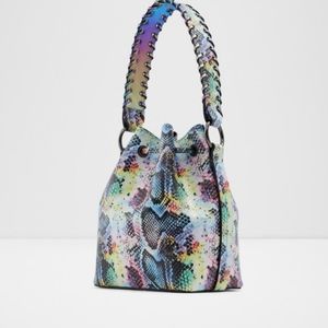 Multicolor Snake Print Women's Bag